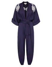 Tallulah and Hope Gloria Embroidered Jumpsuit, Blue (NAVY), large
