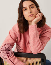 Abi Floral Appliqué Jumper, Pink (PINK), large