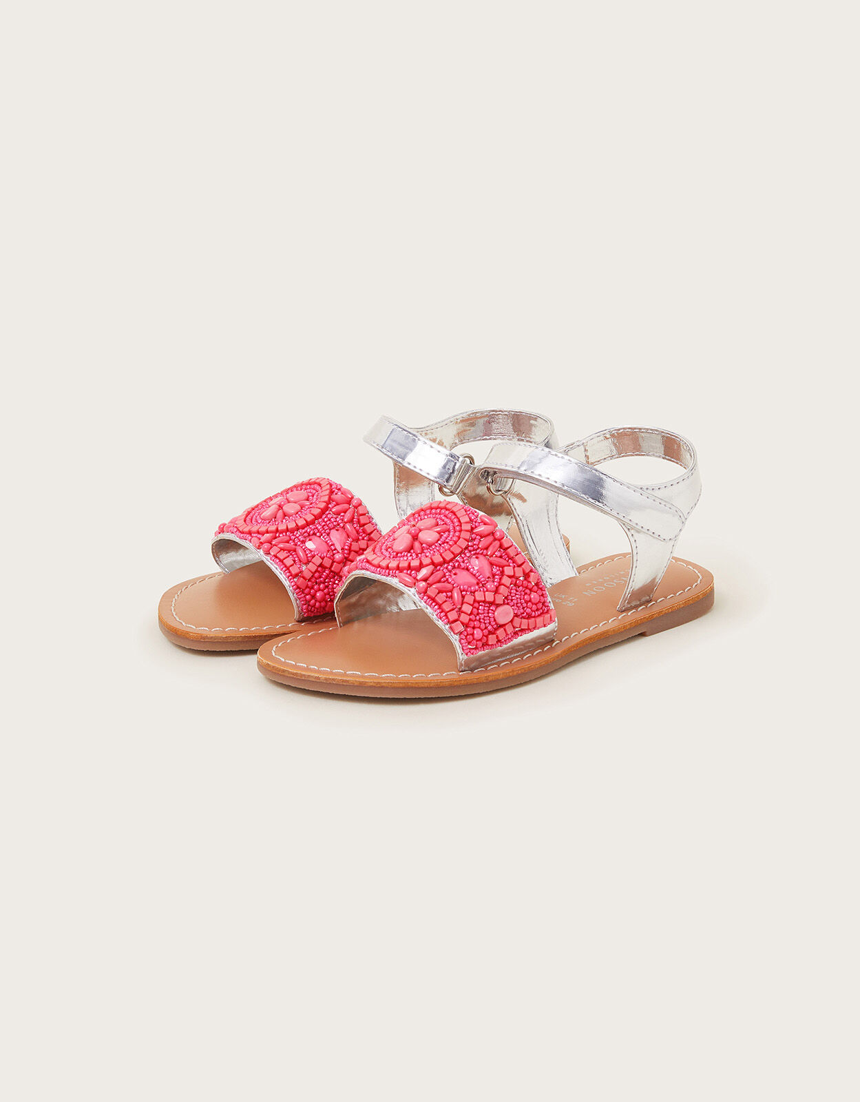 Vibrant Embellished Metallic Sandals Pink Girls Sandals Monsoon UK