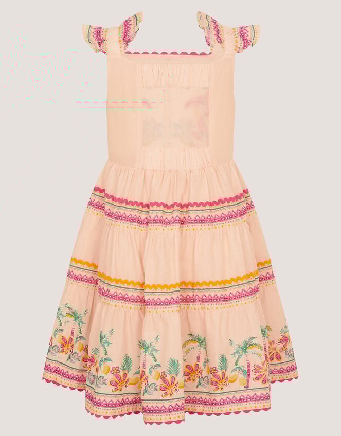 Tina Tropical Toucan Embellished Dress, Pink (PINK), large