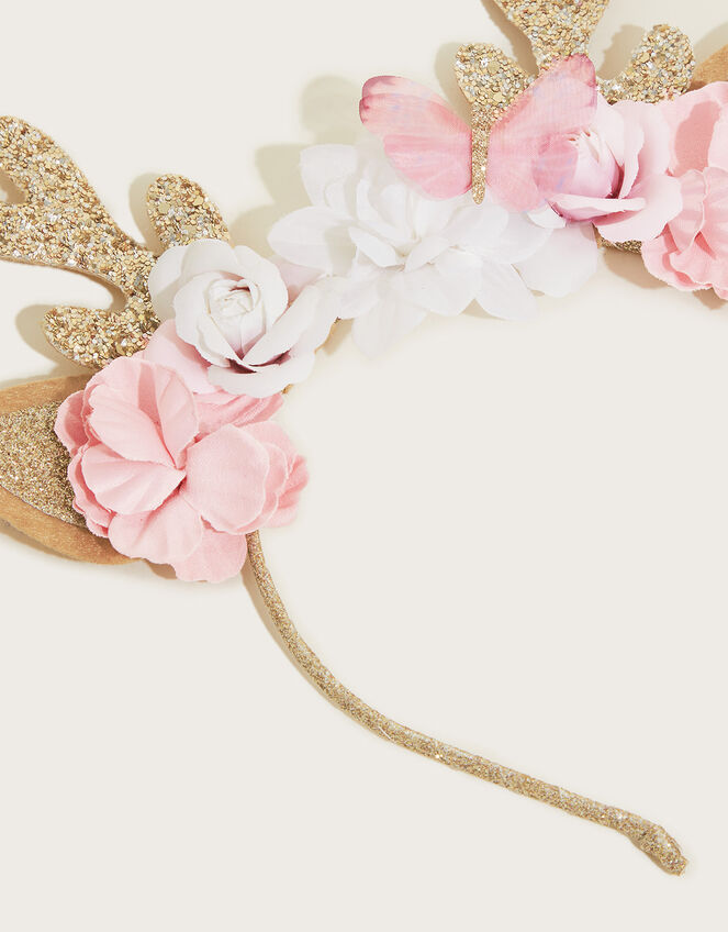 Winter Deer Floral Headband, , large