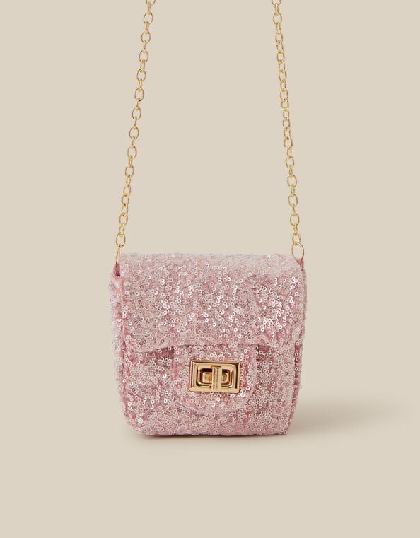 Mini Sequin Embellished Twist Lock Bag, , large