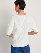 Lulu Short Sleeve Jumper, Ivory (IVORY), large