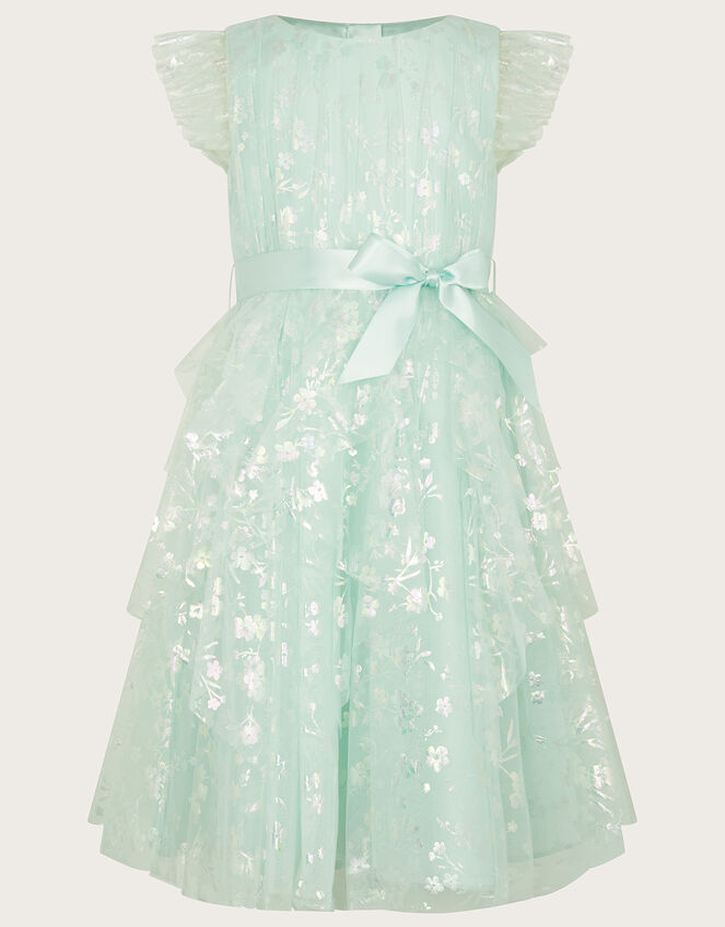 Pia Tiered Dress, Green (MINT), large