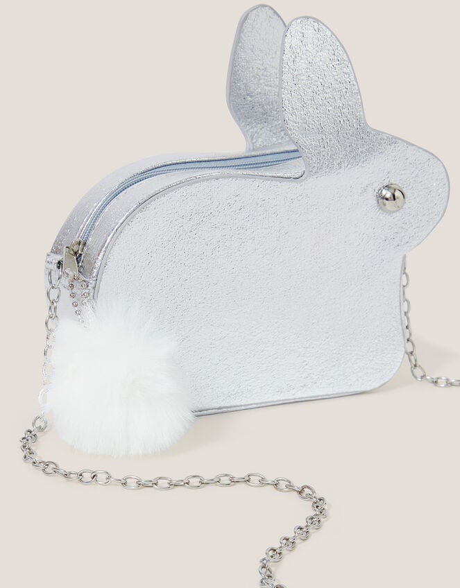 Faux Fur Pom-Pom Bunny Bag, , large