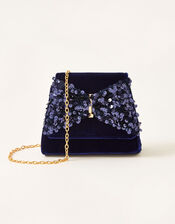 Sequin Bow Velvet Bag, , large