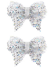 Dazzle Bow Hair Clips, , large