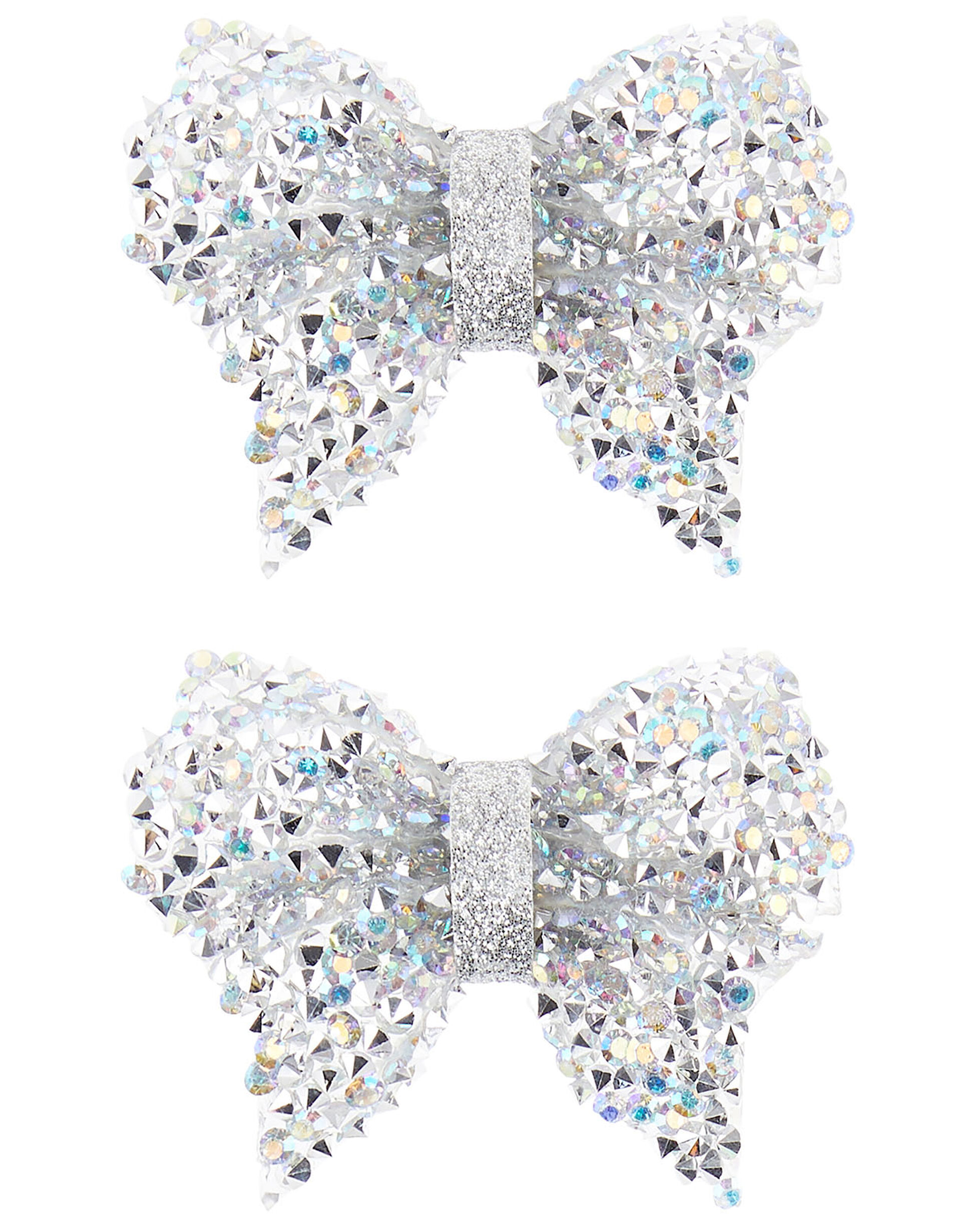 Dazzle Bow Hair Clips, , large
