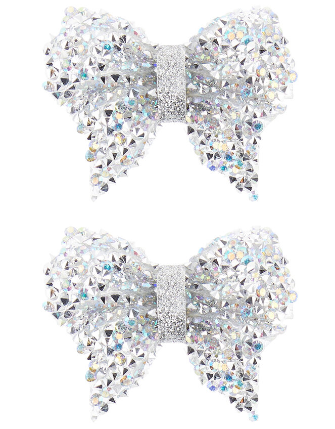 Dazzle Bow Hair Clips, , large