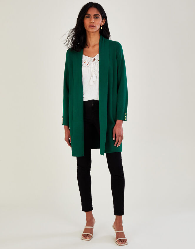 Shawl Coatigan with LENZING™ ECOVERO™ , Green (DARK GREEN), large