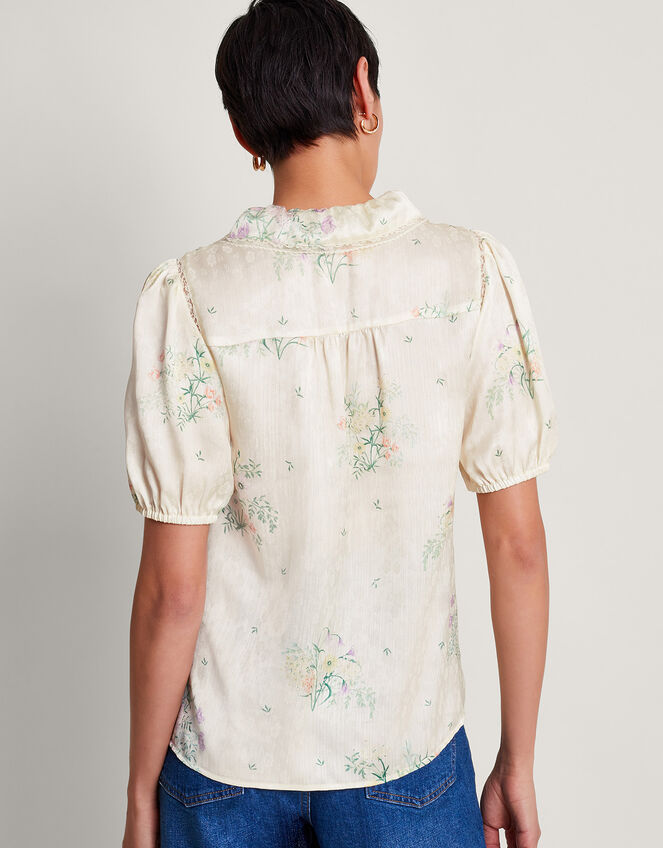 Dianna Satin Blouse , Ivory (IVORY), large