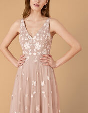 Clemence Embroidered Maxi Dress, Pink (PINK), large