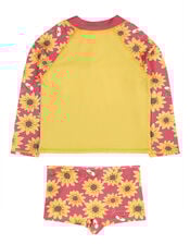 Frugi Rachel Rash Vest & Shorts Swim Set, Yellow (YELLOW), large