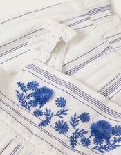 Baby Embroidered Top and Shorts Set, White (WHITE), large