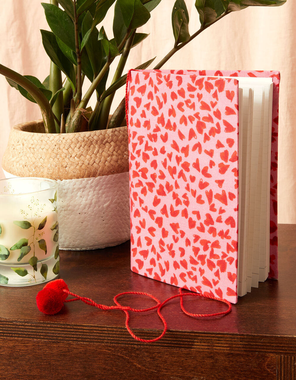 Women Home & Gifting | Heart Print Fabric Notebook - OU44523