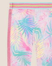 Active Palm Print Leggings , Pink (PINK), large