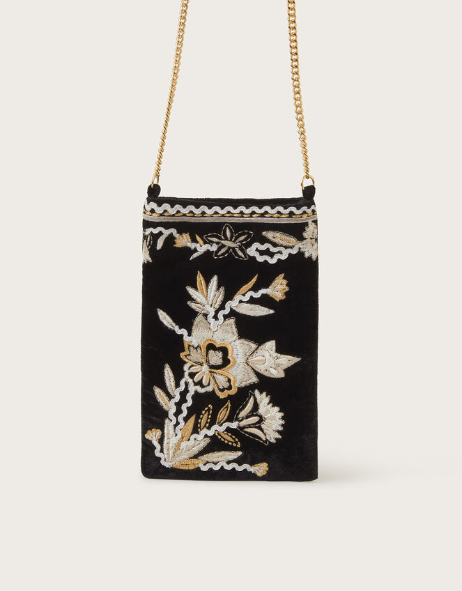 Phoebe Embroidered Phone Bag, , large