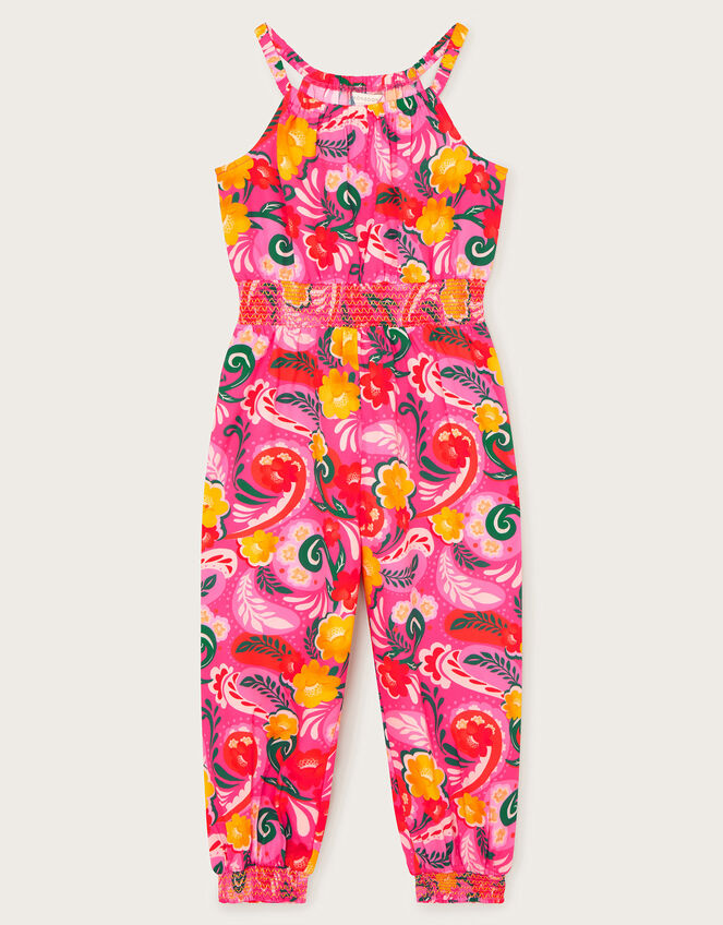 Floral Swirl Jumpsuit , Pink (PINK), large