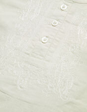Kurta Embroidered Shirt, Natural (STONE), large
