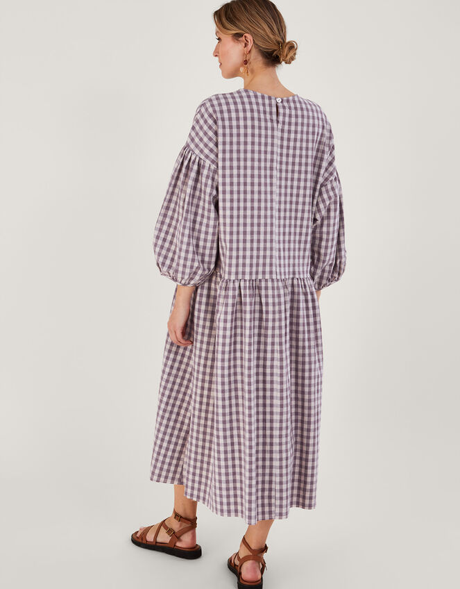 April Meets October May Gingham Dress, Purple (PURPLE), large