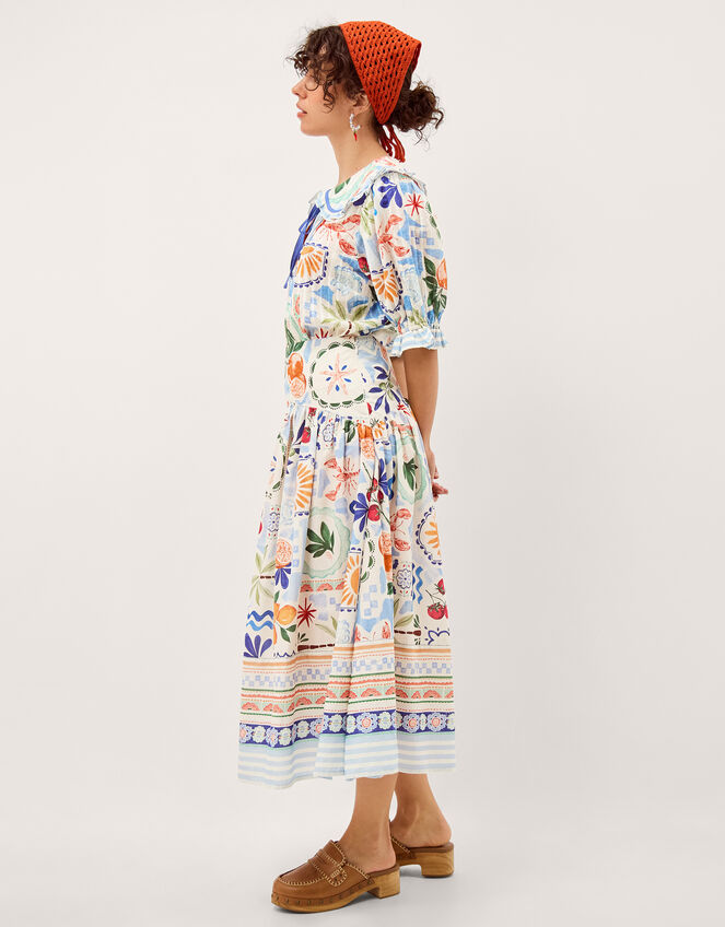Monsoon x Charlie Taylor Printed Blouse, White (WHITE), large