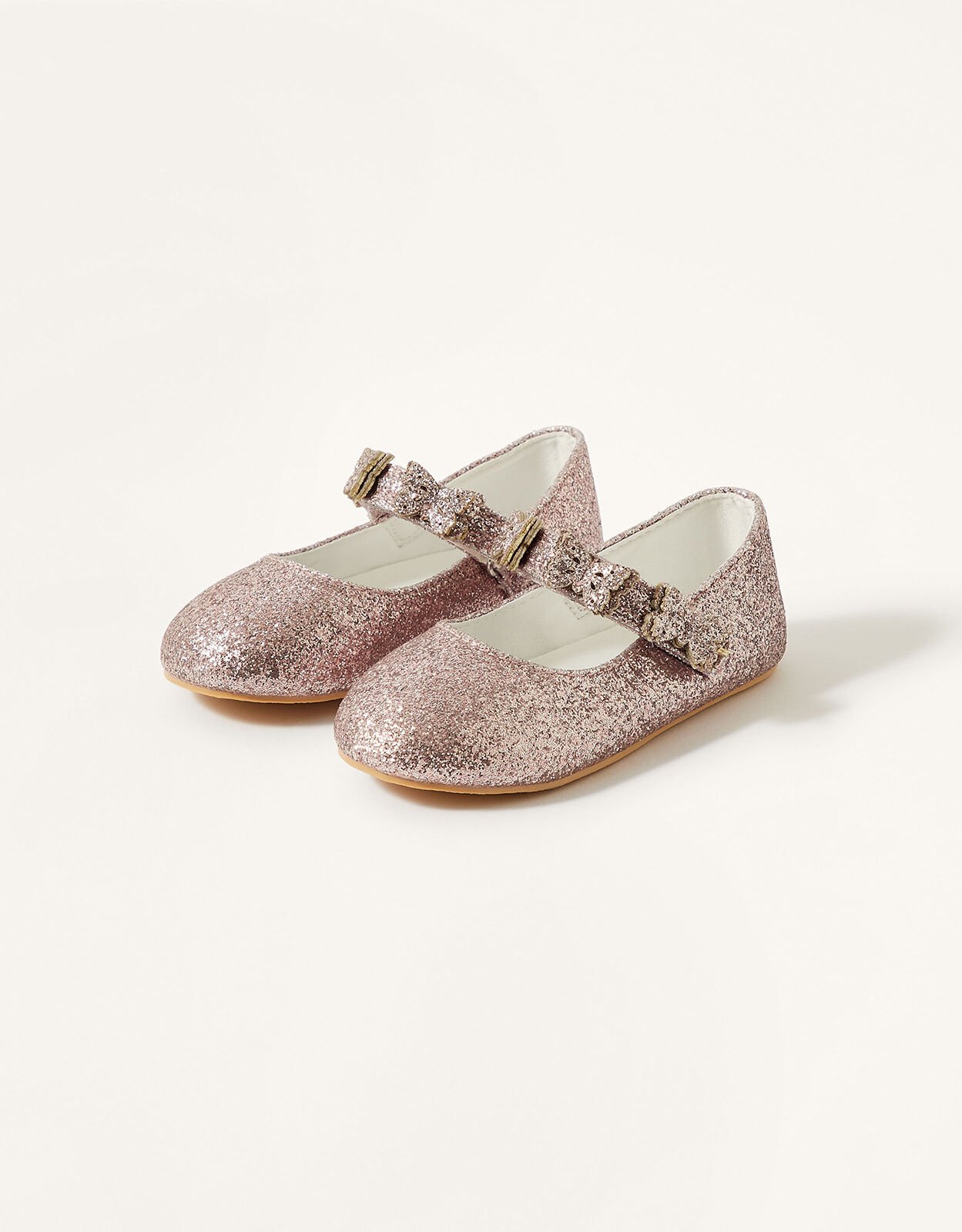 Girls rose hotsell gold glitter shoes