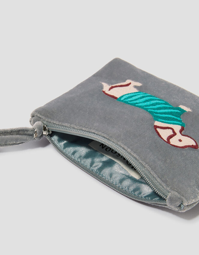 Sausage Dog Velvet Pouch, , large