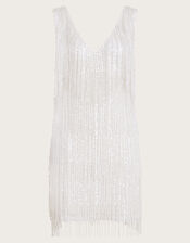 Stevie Fringe Bridal Dress, Ivory (IVORY), large
