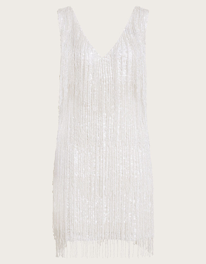 Stevie Fringe Bridal Dress, Ivory (IVORY), large