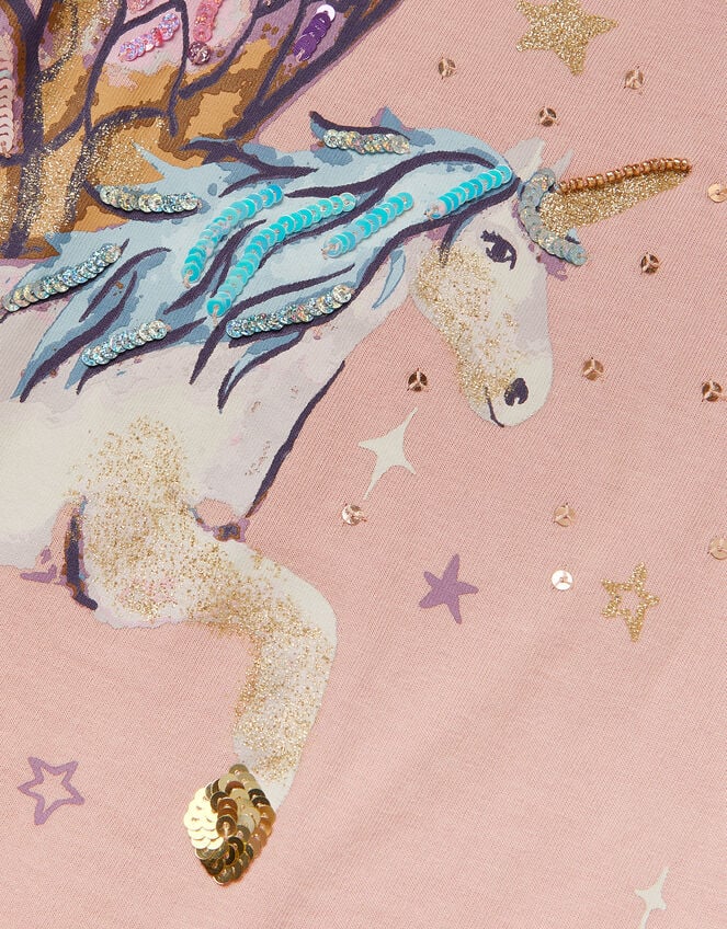 Unicorn Embellished Long Sleeve Top, Purple (PURPLE), large