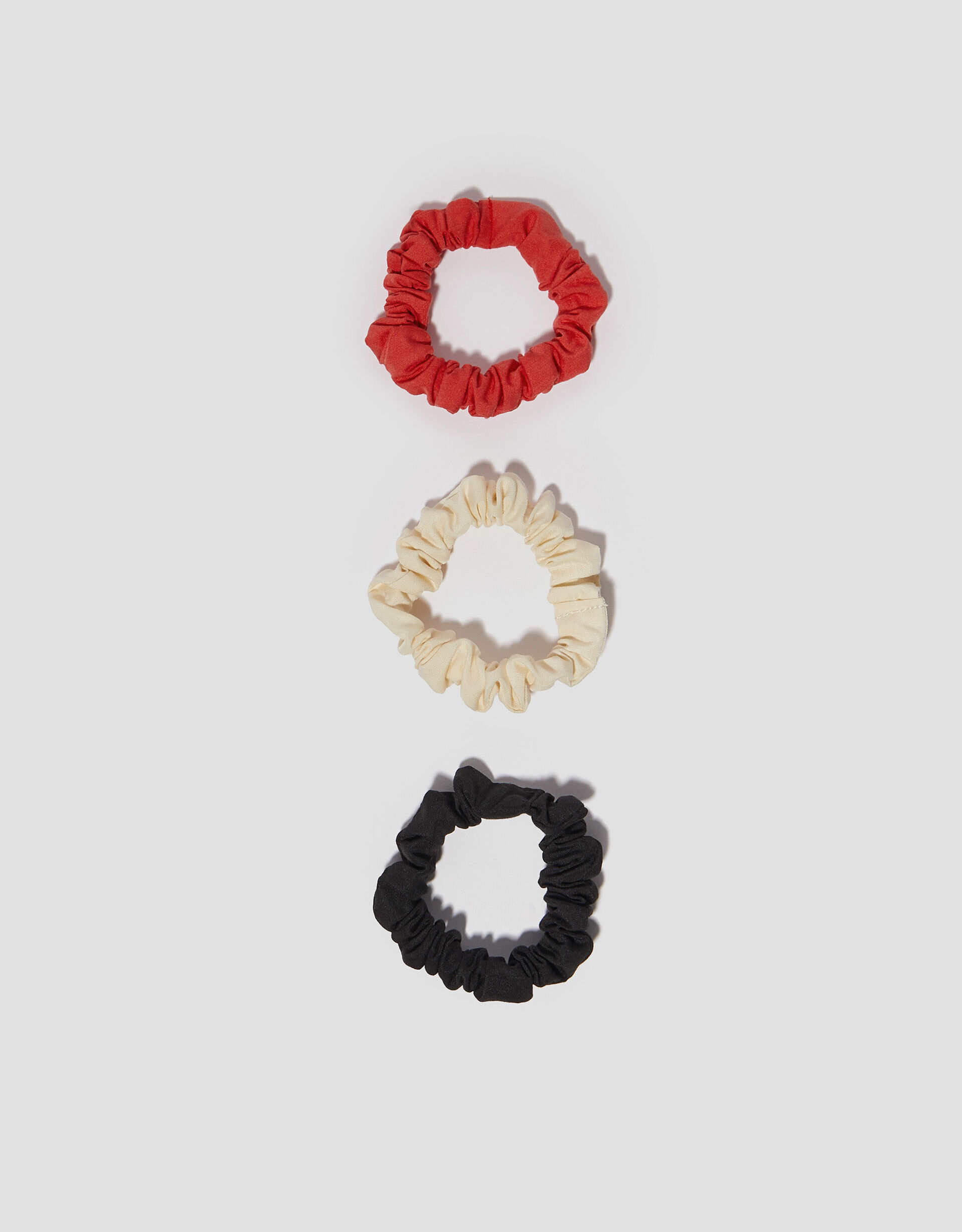 3-Pack Small Mix Hair Scrunchies White