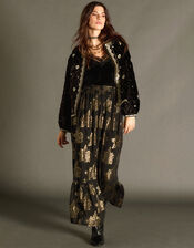 East Embroidered Quilted Jacket, Black (BLACK), large