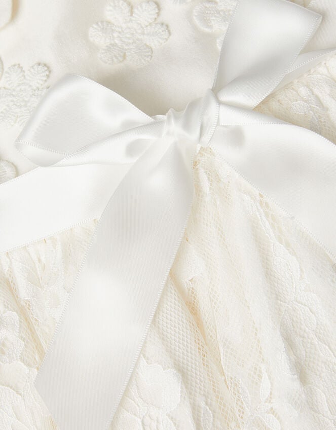 Baby Provenza Silk Christening Gown, Ivory (IVORY), large