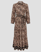 Lola Leopard Print Maxi Dress, Brown (BROWN), large