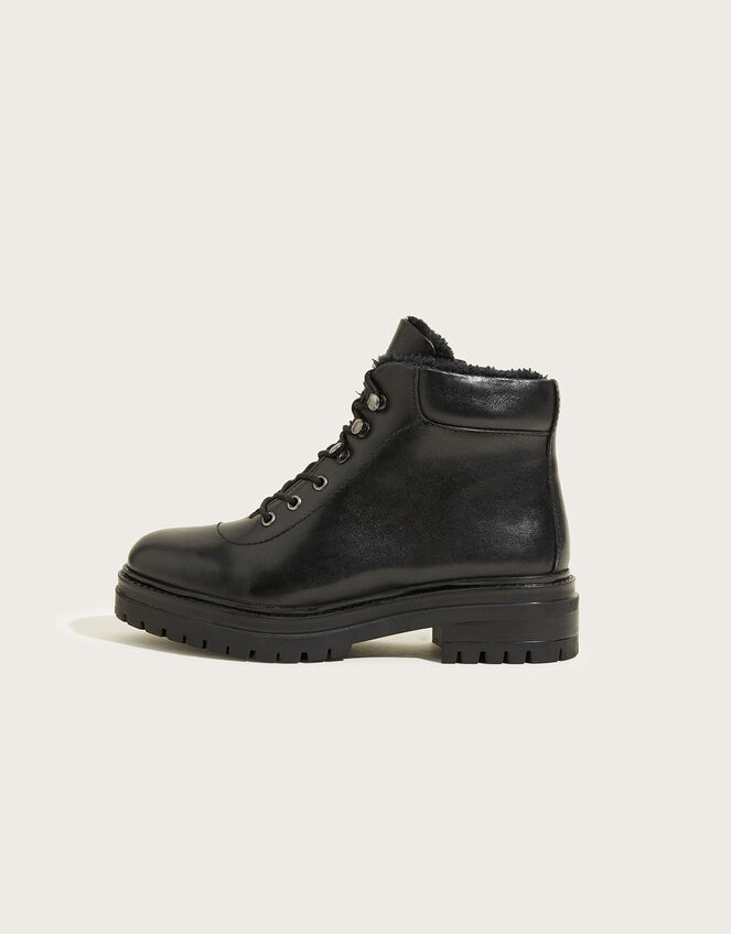 Leather Walking Boots Black