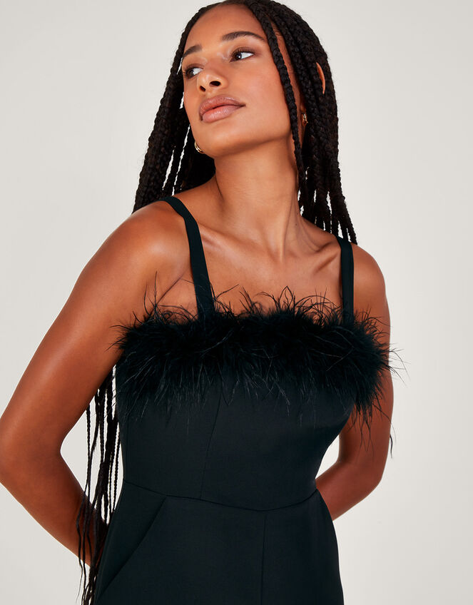 Eva Feather Jumpsuit, Black (BLACK), large