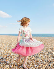 Butterfly Ruffle Disco Dress, Pink (PINK), large
