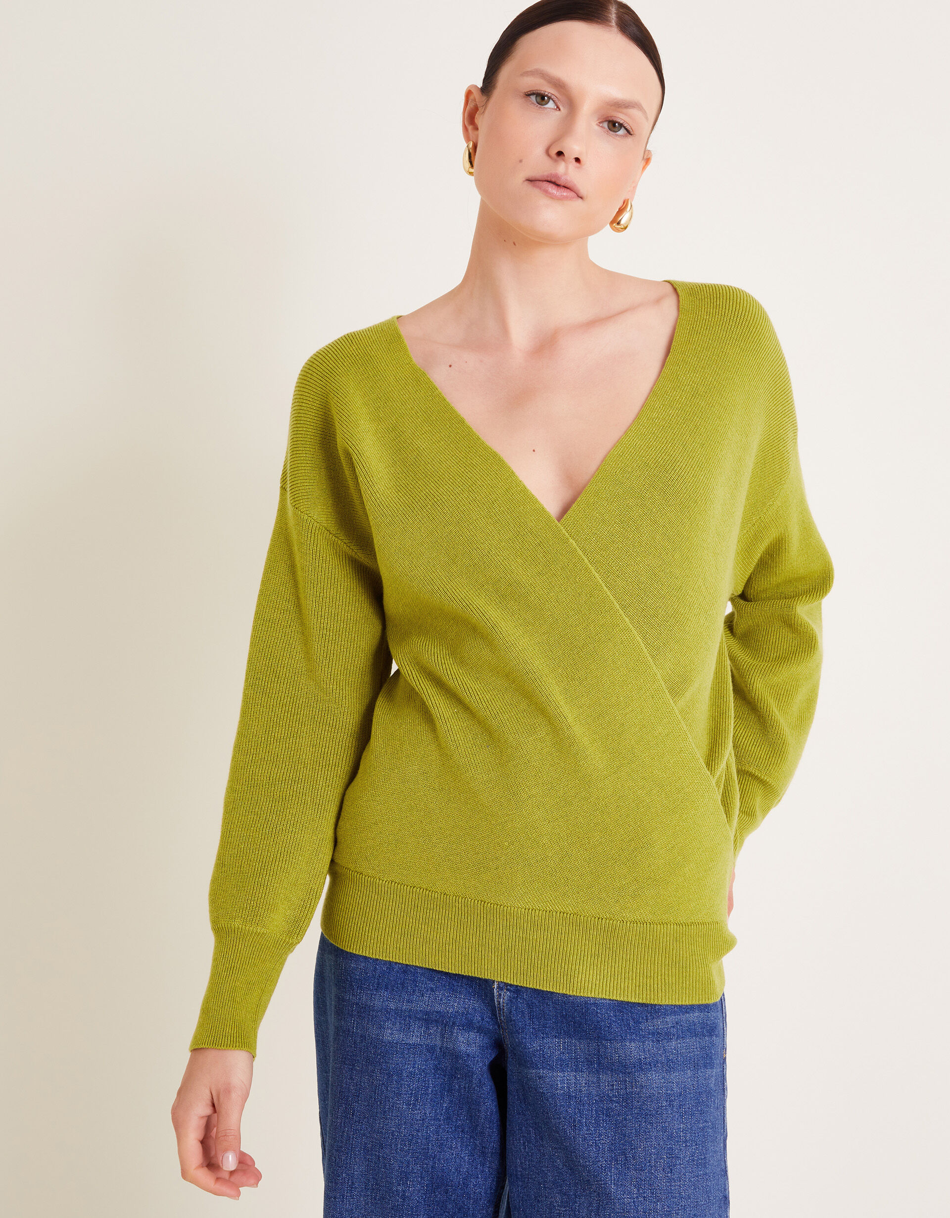 Monsoon green jumper clearance