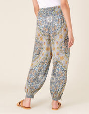 Mariam Printed Balloon Trousers, Blue (BLUE), large