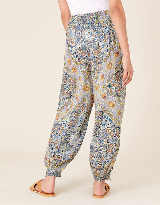 Mariam Printed Balloon Trousers Blue | Sarongs | Monsoon UK.