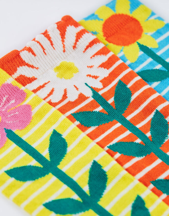 3-Pack Frugi Floral Socks , Multi (MULTI), large