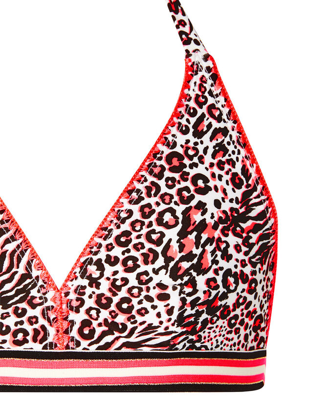 Animal Print Bikini Set, Orange (CORAL), large