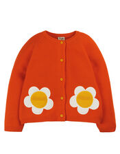 Frugi Patsy Pocket Cardigan, Orange (ORANGE), large