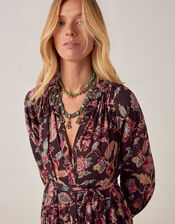 Maison Hotel Louise Paisley Print Maxi Dress, Black (BLACK), large