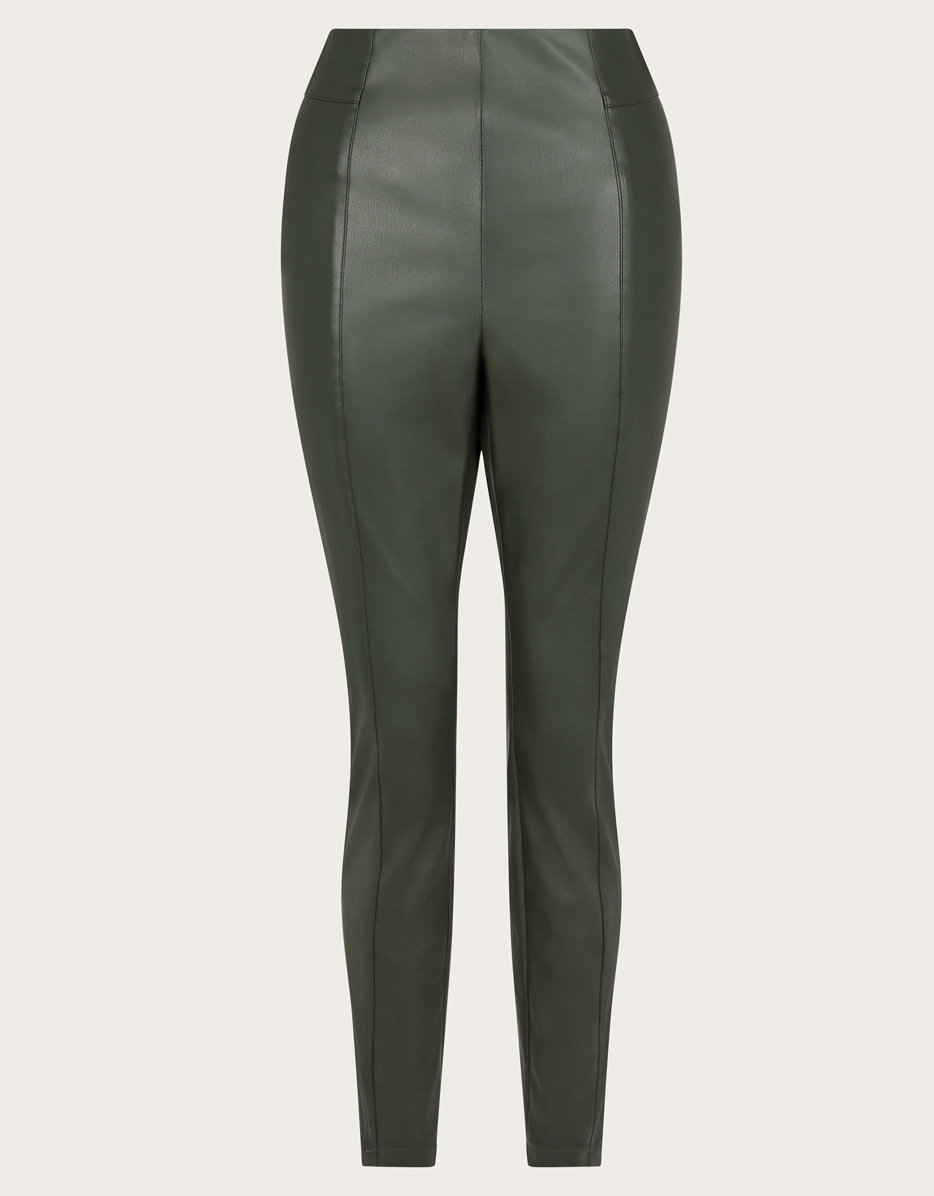 Green faux leather leggings new arrivals