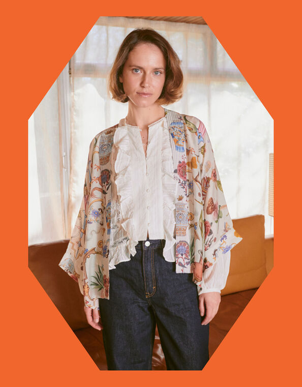 One Hundred Stars Cornucopia Kimono Jacket, , large