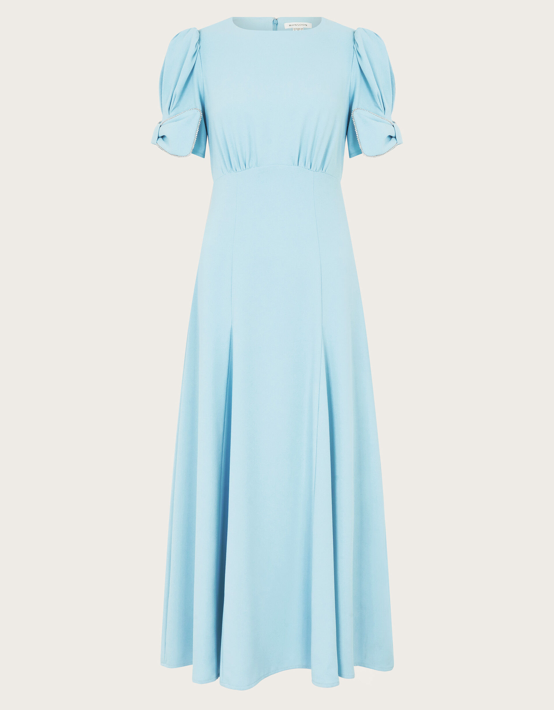 embroidered knit dresses Fit-and-Flare Detail Dress Color:Floral COUNT-120 Winter Wedding Guest Dress
