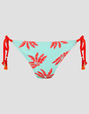 Pamela Palm Print Bikini Bottom, Green (MINT), large