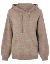 LOUNGE Knit Pocket Hoody, Camel (OATMEAL), large