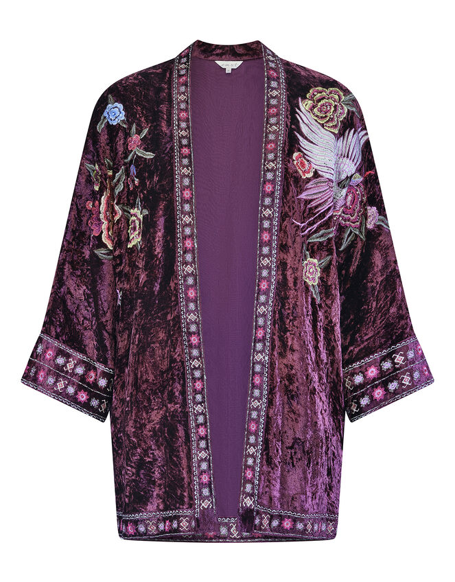East Ariel Embroidered Velvet Jacket Purple